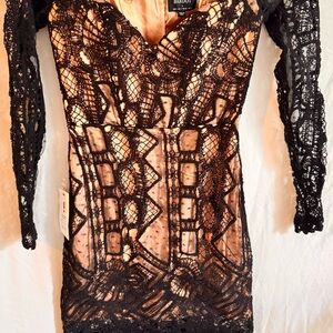 Bardot Zendaya Mini Lace Dress in Black NWT Size Small